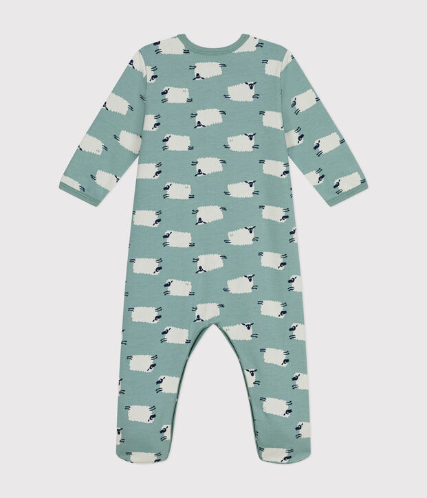 Babies' brushed fleece forest print pyjamas green/multicolor