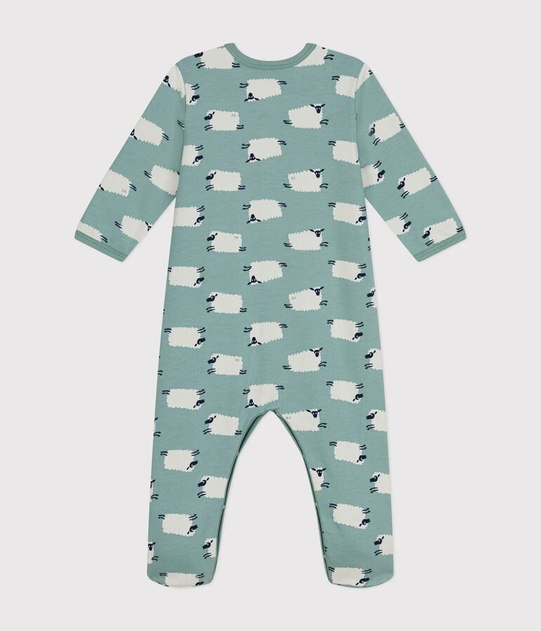 Babies' brushed fleece forest print pyjamas green/multicolor