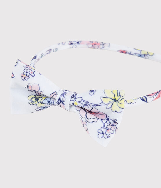 Girls' Flower Print Headband MARSHMALLOW white/MULTICO white