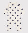 Babies' printed cotton footless pyjama suit MILK blue/SOIR