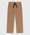 Children's straight plain corduroy trousers ROCHE CLAIR beige