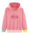 Child's Ribbed Hoody CUPCAKE pink/MARSHMALLOW white