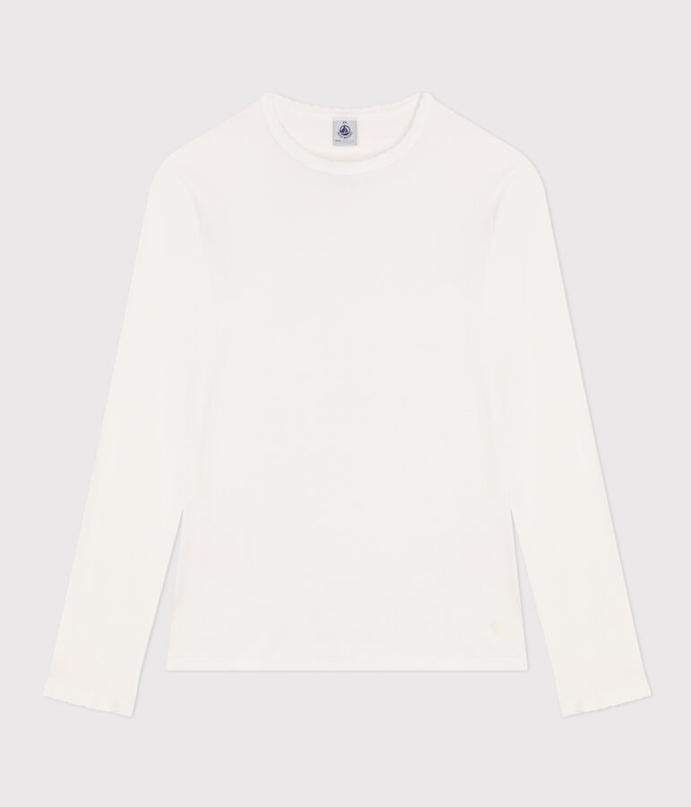Women's Iconic Cocotte Stitch Cotton T-Shirt ECUME white