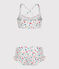 Children's two-piece floral swimsuit MARSHMALLOW white/MULTICO white