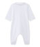 Baby's velour unisex sleepsuit ECUME white