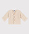 Babies' Moss Stitch Cotton Cardigan AVALANCHE Ecru