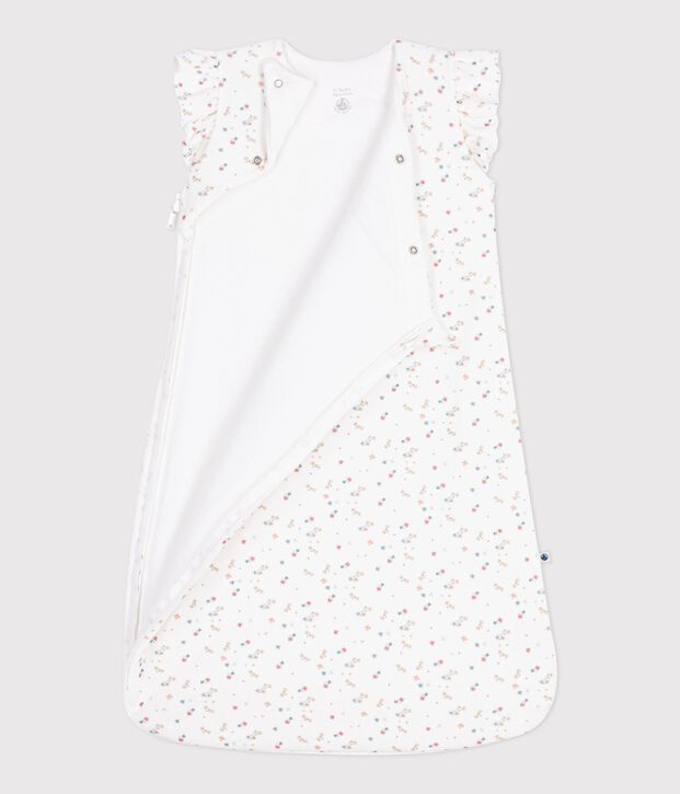 Babies' 3 TOG floral-print corduroy sleeping bag white/multicolor