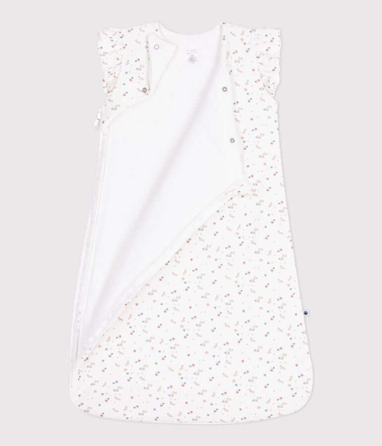 Babies' 3 TOG floral-print corduroy sleeping bag white/multicolor