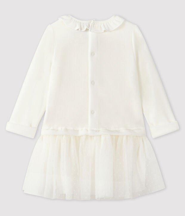 Baby girl's long-sleeved dress white