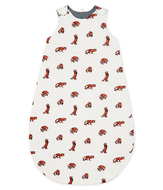 Baby Boys' Reversible Ribbed Sleeping Bag MARSHMALLOW white/MULTICO white