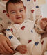 Babies' Heart Pattern Cotton Pyjamas