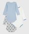 Pack of babies' long-sleeved star-print cotton bodies variante 1