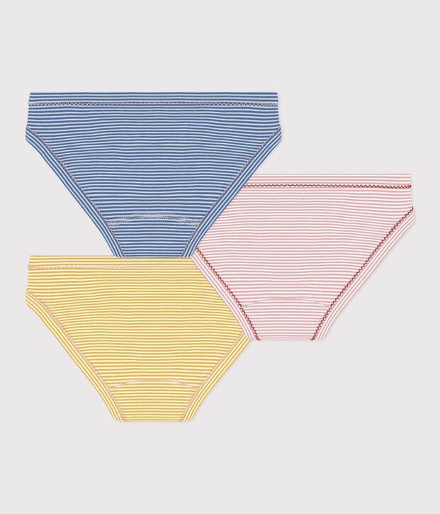 Pack of children's stripy cotton pants multicolor