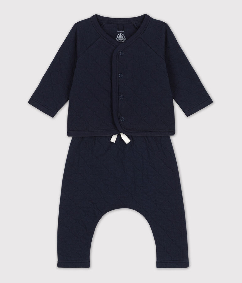 Babies' Padded Cotton Clothing - 2-Piece Set blue