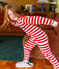 Children's Unisex Striped Velour Pyjamas STOP /MARSHMALLOW