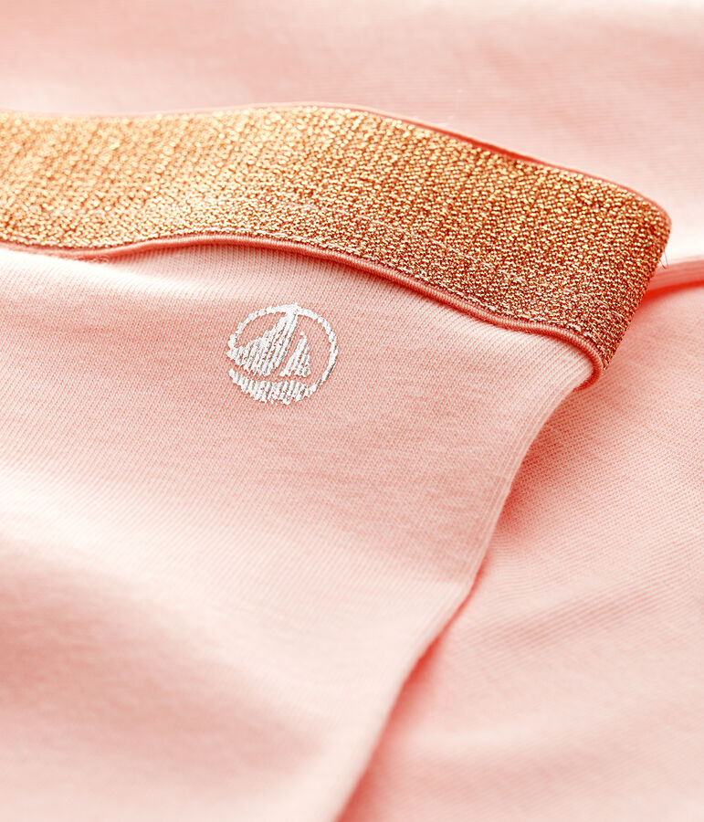 Girls' Jersey Cropped Lycra Leggings pink