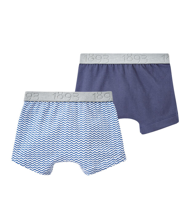 Set of 2 boys' boxers white