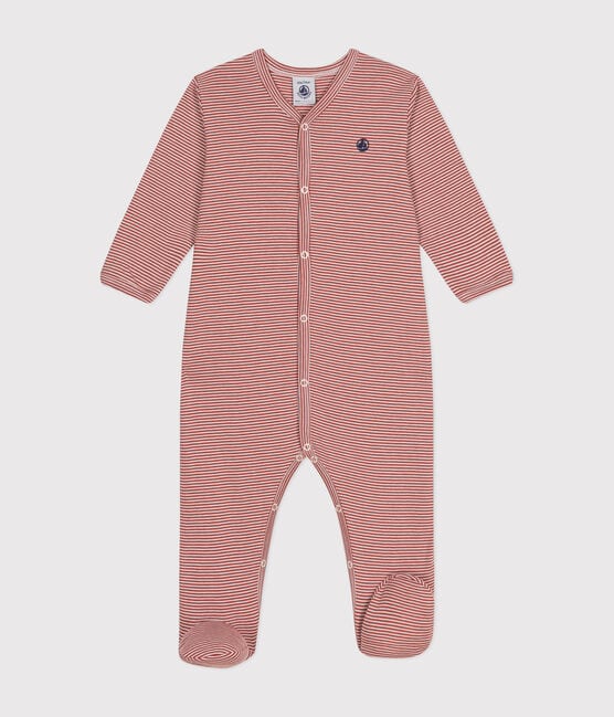 Babies' Stripy Cotton Pyjamas FAMEUX /MARSHMALLOW