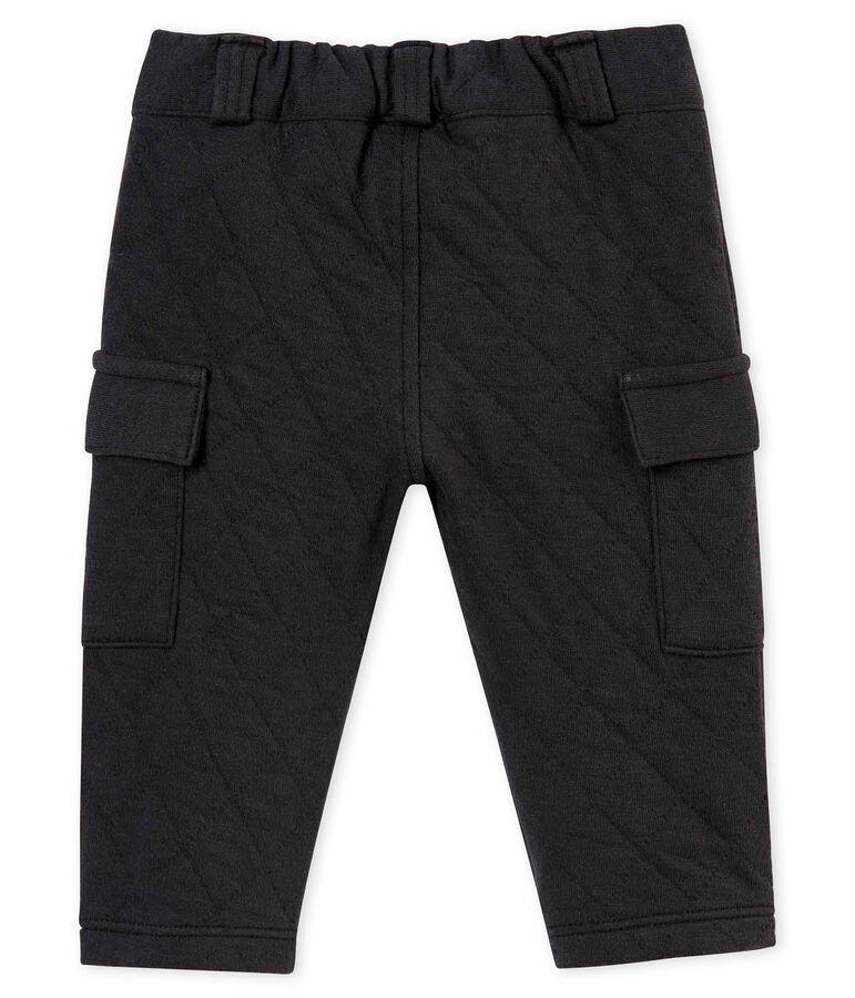 Baby boy's quilted cotton tubic trousers grey