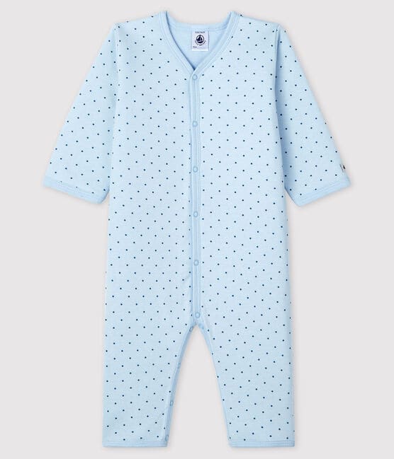 Baby Boys' Footless Sleepsuit in Padded Rib Knit FRAICHEUR blue/MOZAIK