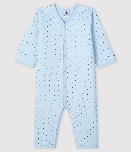 Baby Boys' Footless Sleepsuit in Padded Rib Knit FRAICHEUR blue/MOZAIK