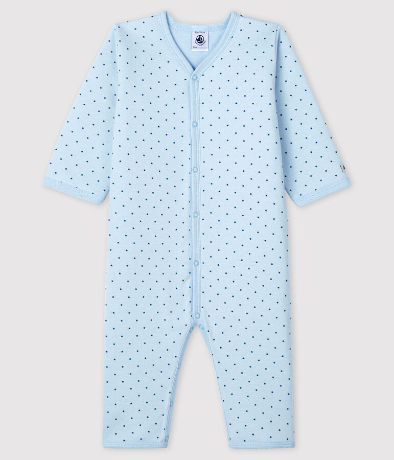 Baby Boys' Footless Sleepsuit in Padded Rib Knit blue/green