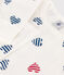 Children's long-sleeved heart print cotton pyjamas white/multicolor