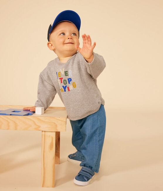 Babies' Cotton Cap SMOKING blue/MULTICO white