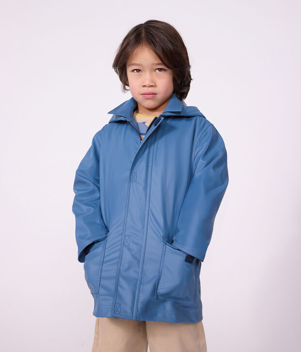 Children's plain iconic raincoat blue