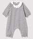 Baby Girls' Stripy Ribbed Jumpsuit