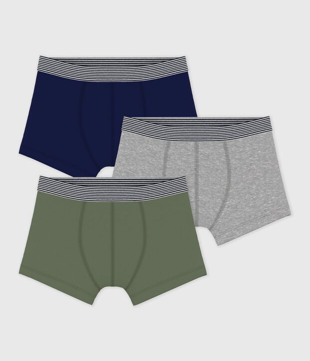 Pack of children's plain cotton boxers multicolor
