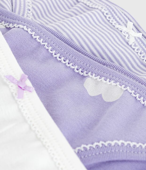 Pack of children's heart-print cotton pants multicolor