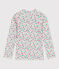 Children's UV-protective long-sleeved floral swim T-shirt MARSHMALLOW white/MULTICO white
