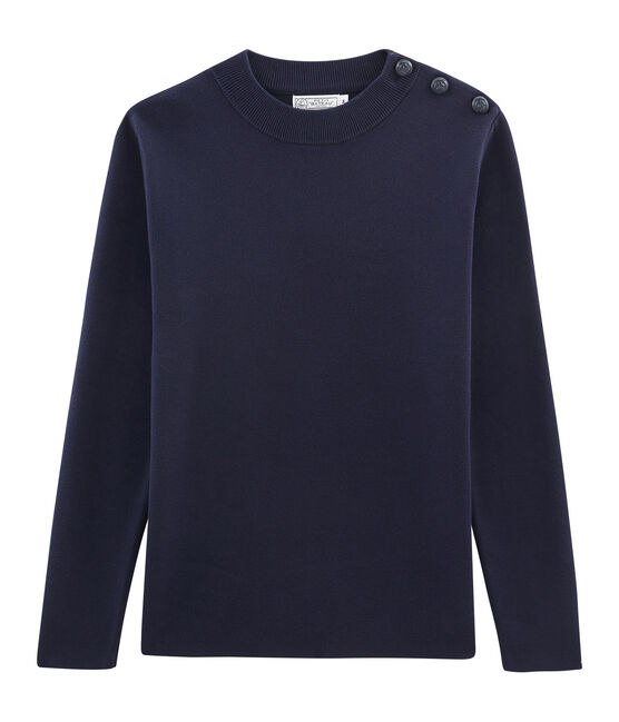 Men's Plain Sailor Pullover SMOKING blue
