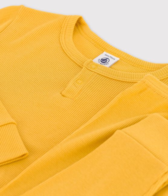 Unisex Plain Cotton/Tencel Pyjamas OCRE yellow