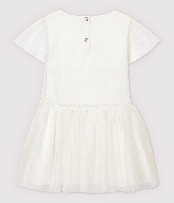 Girls' Tulle Formal Dress MARSHMALLOW white/ARGENT grey
