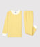 Unisex Pinstriped Yellow Organic Cotton Tube Knit Pyjamas yellow/white