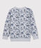 Boys' Fleece Sweatshirt POUSSIERE grey/MULTICO white