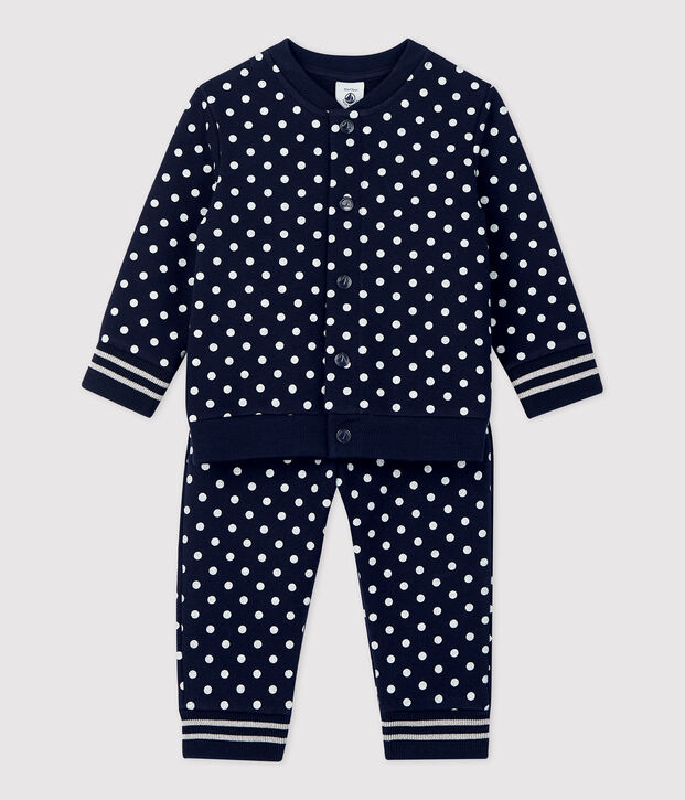 Babies' Fleece Tracksuit blue/white