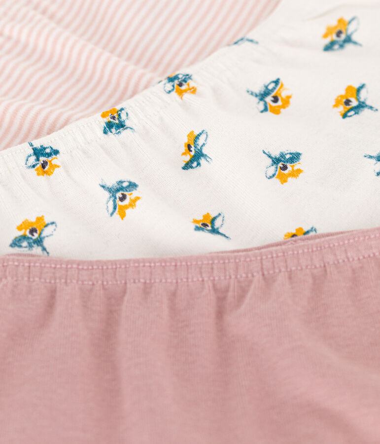 Girls' Floral Cotton Hipsters - 3-Pack multicolor