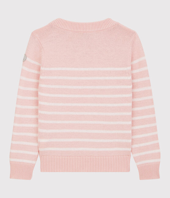 Girls' Wool/Cotton Jumper MINOIS pink/MARSHMALLOW white