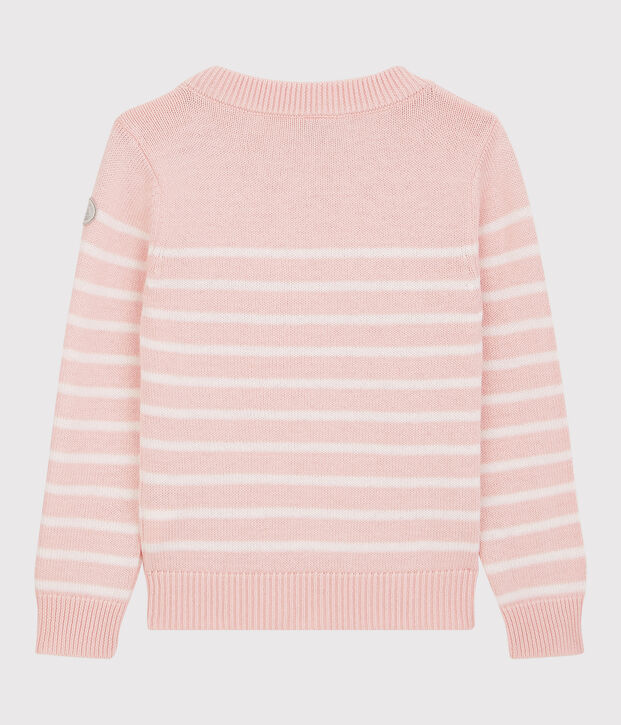 Girls' Wool/Cotton Jumper pink/white