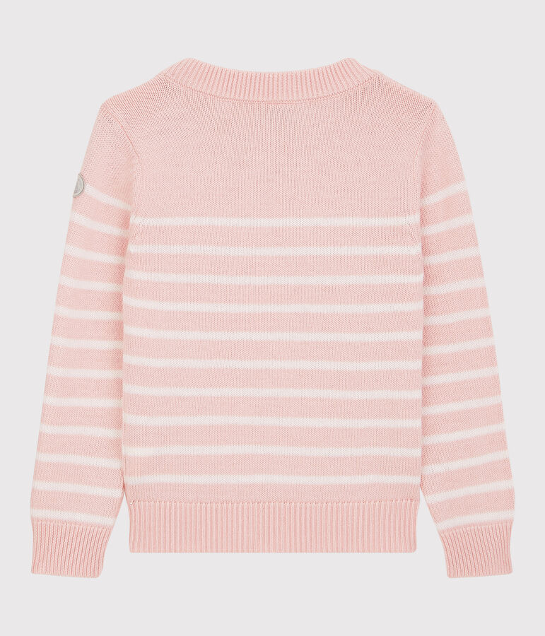 Girls' Wool/Cotton Jumper pink/white