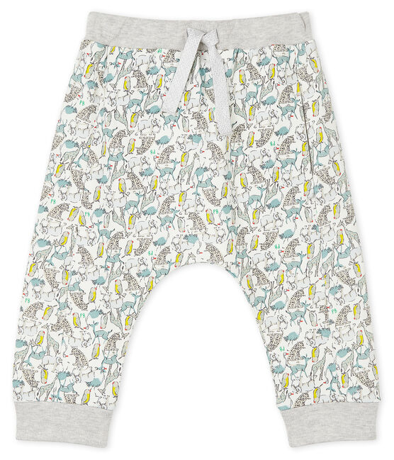 Baby Boys' Light Fleece Trousers MARSHMALLOW white/MULTICO white