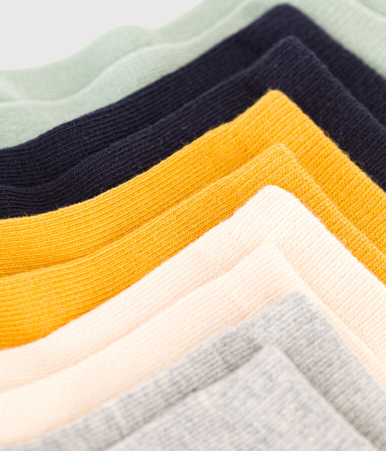 Babies' Plain Cotton Socks - 5-Pack multicolor