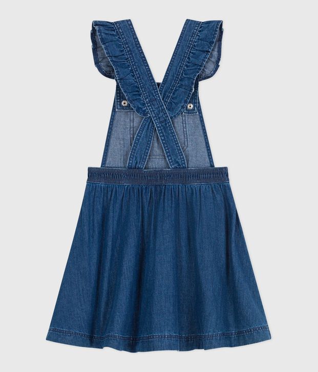 Children's denim pinafore dress blue