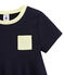 Girl's lightweight jersey dress Abysse blue