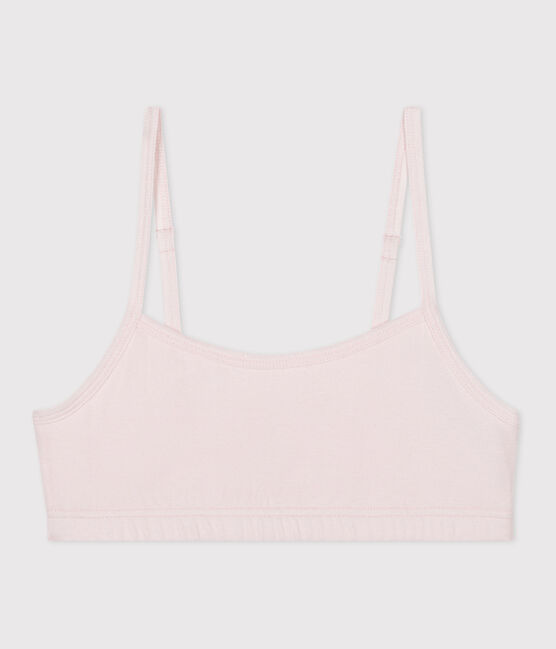Women's cotton and elastane bra top FLEUR pink