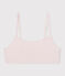 Women's cotton and elastane bra top FLEUR pink