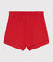 Babies' plain cotton shorts AURORA red